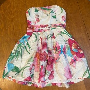 Bebe floral cotton mini dress